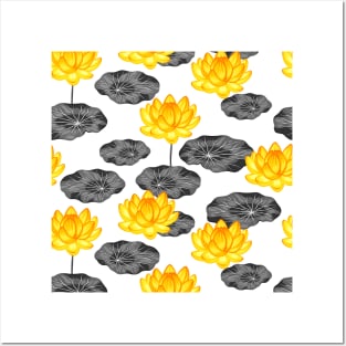 Yellow Lotus & Water Lily | Flowering Plant Posters and Art